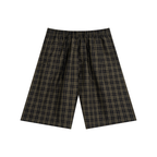Unisex Plaid Wide Leg Shorts