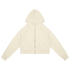 Cropped Zip-Through Hoodie