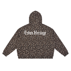 Unisex Leopard Full Zip Hoodie