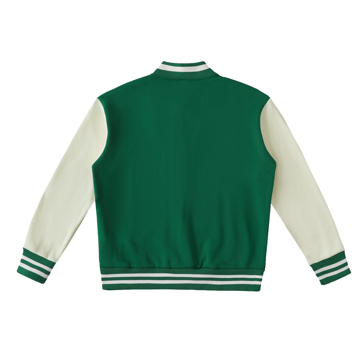Two-Tone Fleeced Varsity Jacket