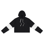 Women’s Cropped Lace-Panel Hoodie
