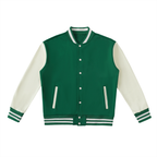 Two-Tone Fleeced Varsity Jacket