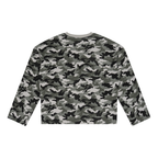 Unisex Camo Waffle Raw Edge T-Shirt