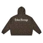 Unisex Leopard Full Zip Hoodie