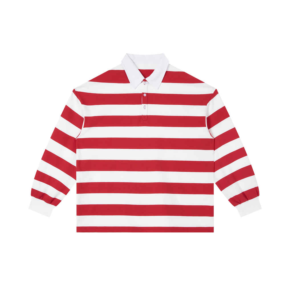 Color Block Stripe Polo Shirt