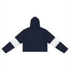 Women’s Cropped Lace-Panel Hoodie