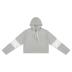 Women’s Cropped Lace-Panel Hoodie