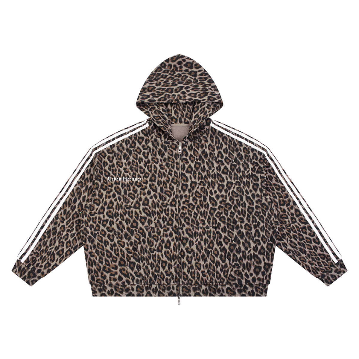 Unisex Leopard Full Zip Hoodie