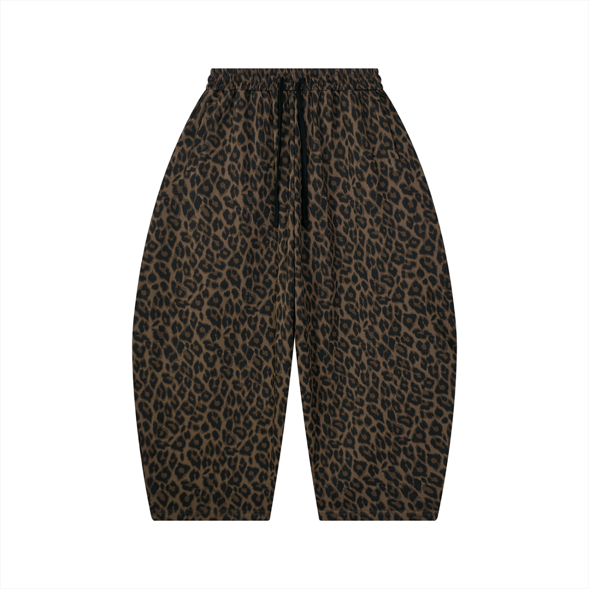 Unisex Leopard Barrel Leg Sweatpants