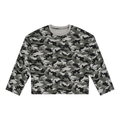 Unisex Camo Waffle Raw Edge T-Shirt