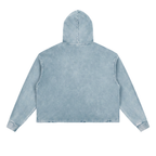 Vintage Washed Frayed-Hem Hoodie