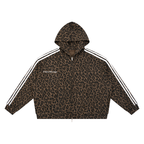 Unisex Leopard Full Zip Hoodie