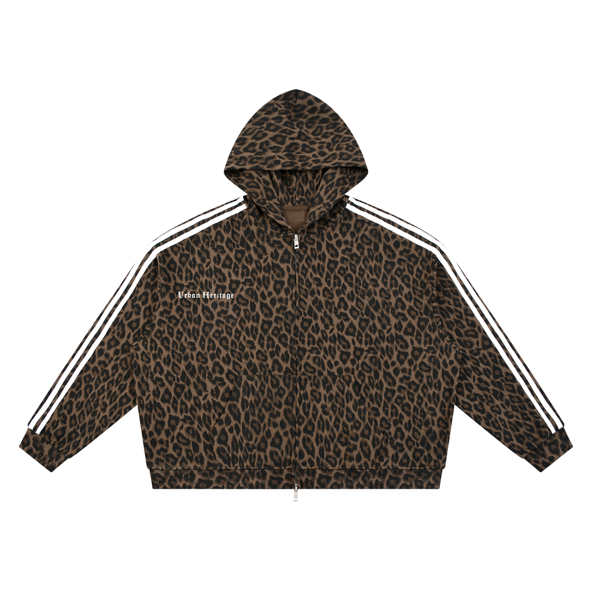 Unisex Leopard Full Zip Hoodie