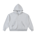 Fleeced Full-Zip Boxy Hoodie