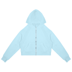 Cropped Zip-Through Hoodie