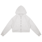 Cropped Zip-Through Hoodie