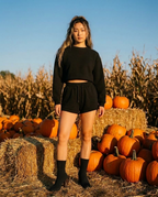 Essential Fleece Mock-Neck Crew Sweatshirt