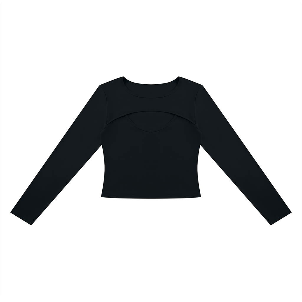 Women's Cutout Long Sleeve T-Shirt