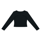 Women's Cutout Long Sleeve T-Shirt