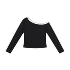 Women’s Color Block Off-the-Shoulder T-Shirt