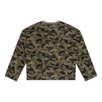 Unisex Camo Waffle Raw Edge T-Shirt