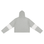 Women’s Cropped Lace-Panel Hoodie