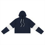 Women’s Cropped Lace-Panel Hoodie