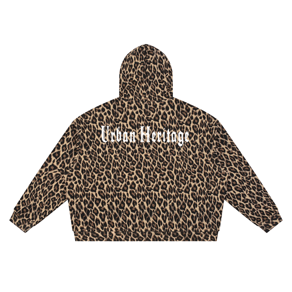 Unisex Leopard Full Zip Hoodie