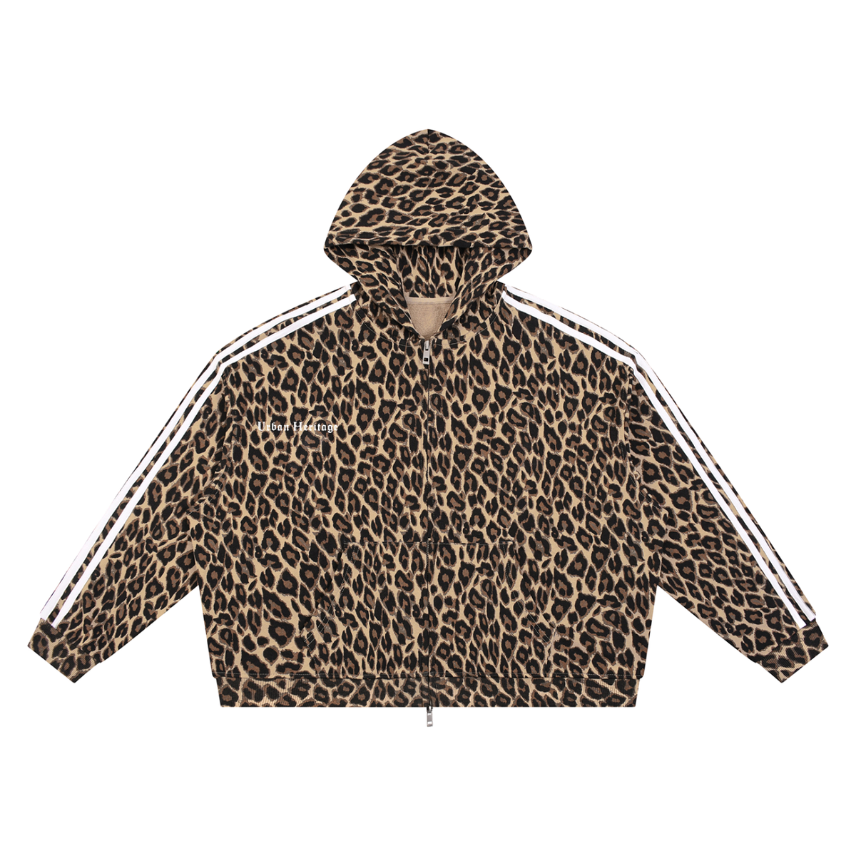 Unisex Leopard Full Zip Hoodie
