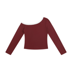 Women’s Color Block Off-the-Shoulder T-Shirt
