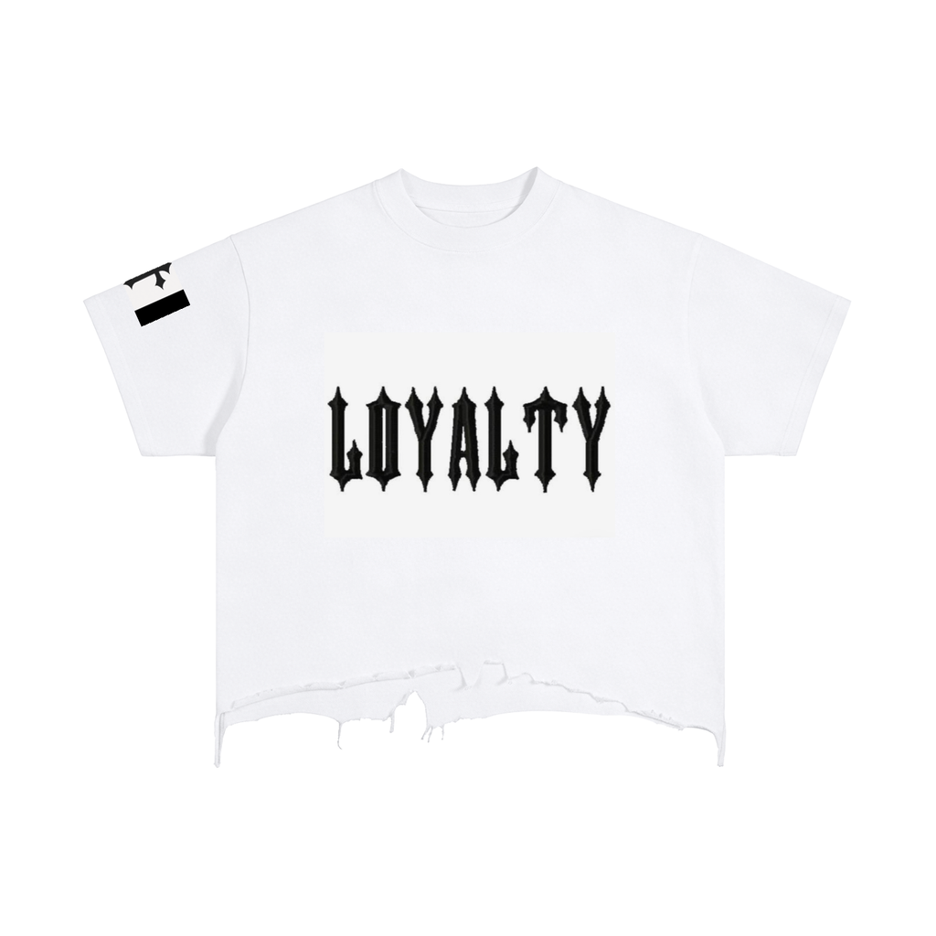 Vintage Wash Boxy Distressed Hem T-Shirt