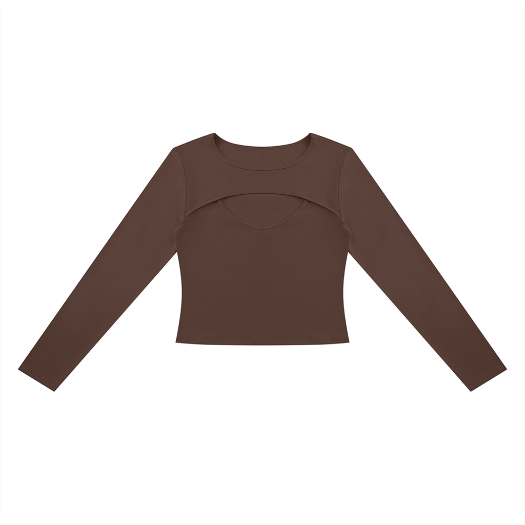 Women's Cutout Long Sleeve T-Shirt