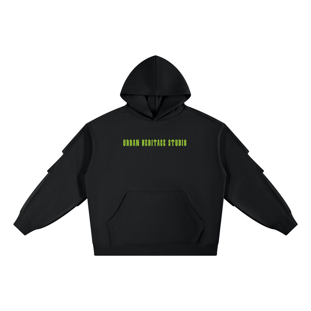 Unisex Heavyweight Ruched Sleeves Hoodie