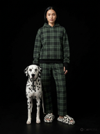 Unisex Plaid Color Block Hoodie